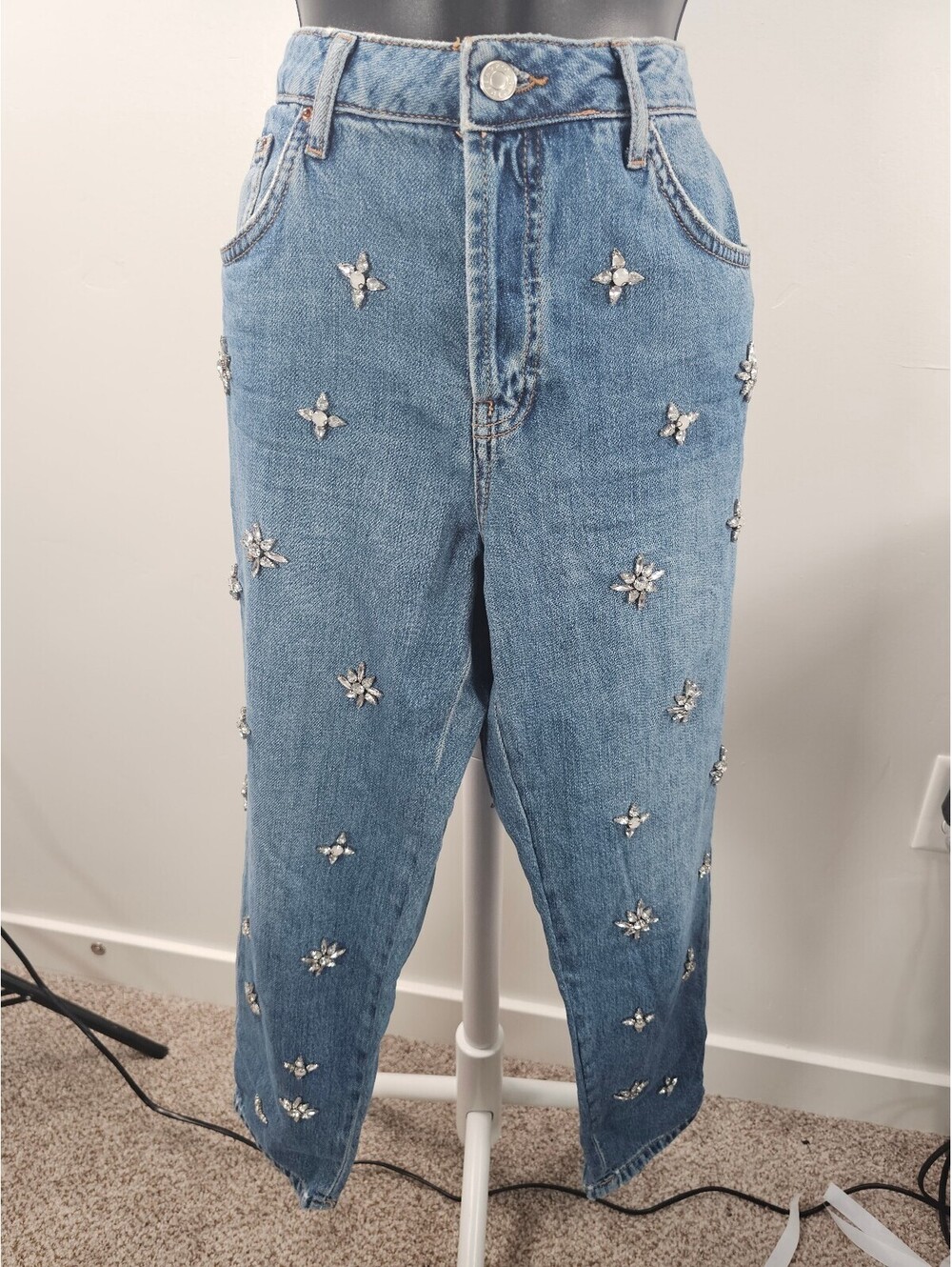 Topshop Moto Hayden Embellished Jeans